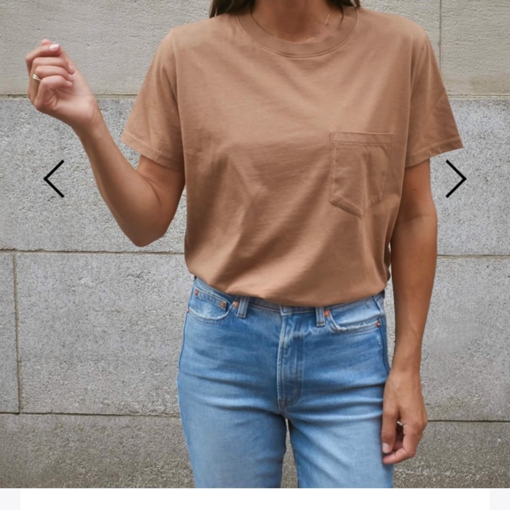 AYR Free Time Pocket Tee in Milk Chocolate